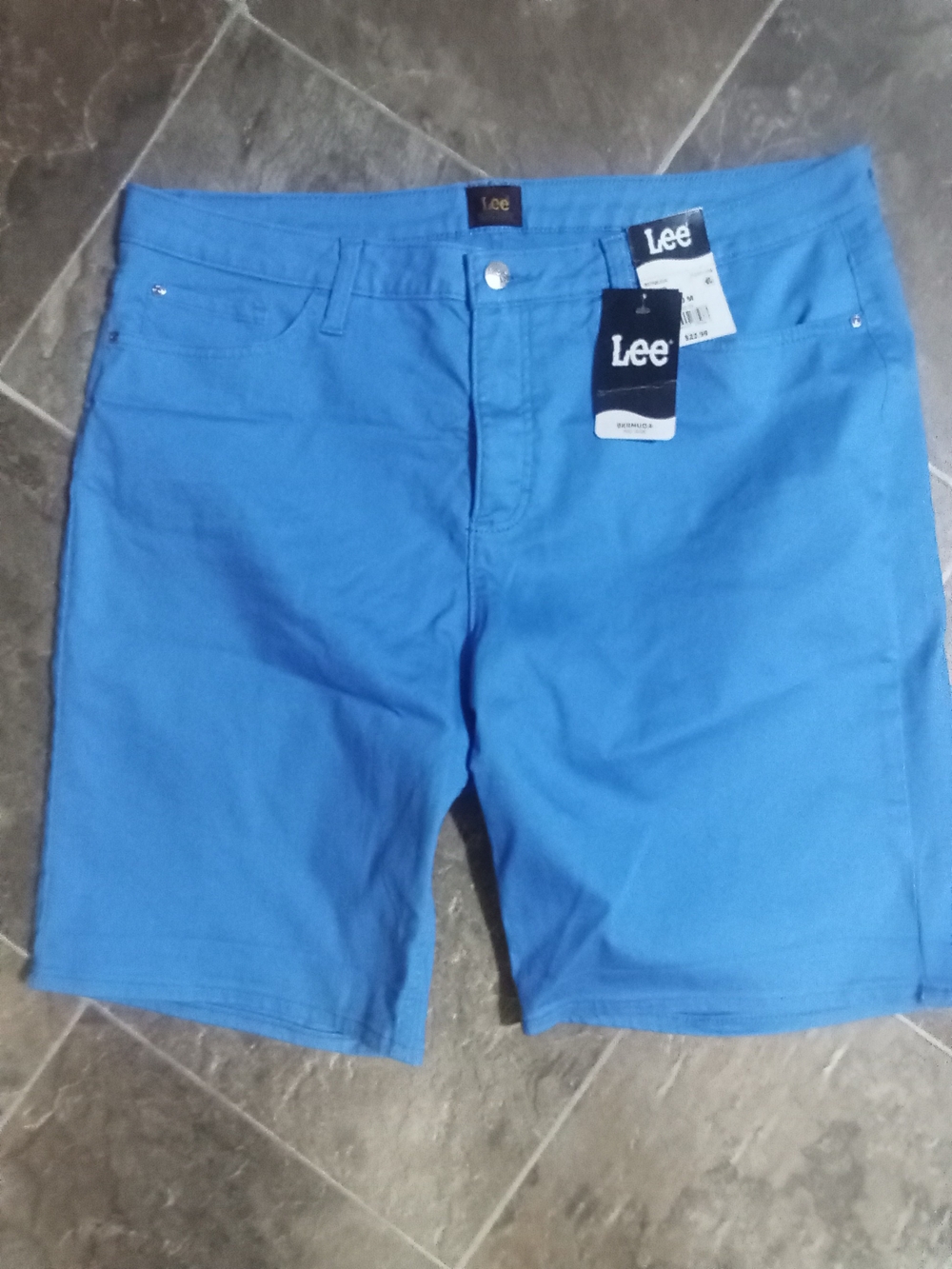 Lee  Bright Blue Flat Front Shorts